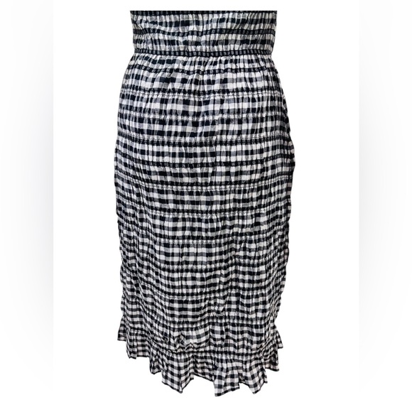 DÔEN Rosella Smocked Midi Dress - Noir Greta Gingham - Medium - Picture 7 of 13